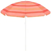 Mica Decorations Stripe Strandparasol - H180 x Ø160 cm - Lichtroze