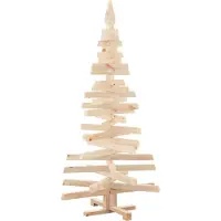 Syfax Kerstbomen met standaard Naturel 150 cm Massief grenenhout