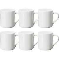 Wilmax England Beker 320 ml Wit Porselein Set van 6 WL-993040/A6