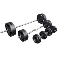 Gorilla Sports Halterset 100 kg Kunststof Gripper - 30 mm