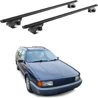 Aurilis Bagagedrager voor VW Passat Wagon B2-B7, bouwjaar 1980-2014, aluminium, zwart, 2x ABE-certificaat