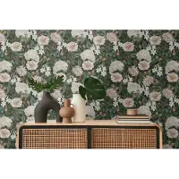 Living Walls Drawn Into Nature - Zwart - Planten Behang - 394261