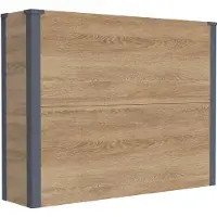 Westmann Talus xl metalen plantenbak met bodem 100x25x77 cm houtlook