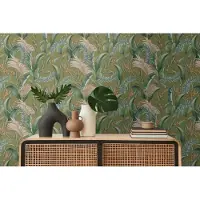 Living Walls Drawn Into Nature - Groen - Planten Behang - 394363