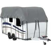 vidaXL Caravan dakbedekking 500x300 cm vliesvlies grijs
