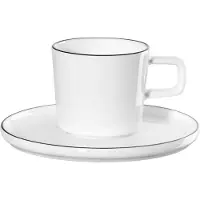Asa selection Espressokopje met schoteltje Oco Ligne Noire, 80 ml