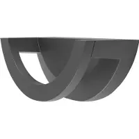 EVN LED-wandlamp buiten Halbo, zwart, Aluminium, Modern, LED wandlamp buiten