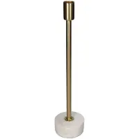 Kersten kandelaar marmer rond 7.5x34cm goud