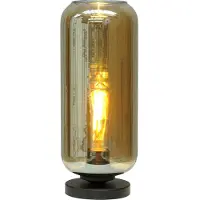 Masterlight Tafellamp Quinto Smoke Met Smoke Cilinderglas