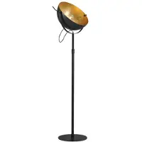 Masterlight Staanlamp Industria 175 gunmetal met goud