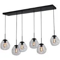 Masterlight Hanglamp Lava 6x helder glas Ø 24cm