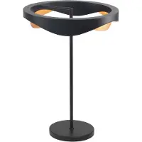 Highlight Design tafellamp Ascoli zwart met goud Ø 36cm