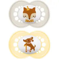Mam 2 Fopspenen Original Classique 6 Maanden + (Modellen : Gele bos en beige stippen)