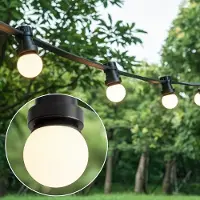 LumenXL Prikkabel set met LED lampen met melkwitte kap