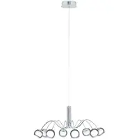 Eglo 8-lichts hanglamp Malagon chroom