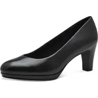 Marco Tozzi Dames pumps, blokhak, plateauzool, ronde vorm, modelnummer: 2-22451-42, maat: 37 EU, kleur: zwart