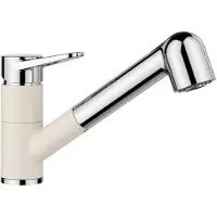 BLANCO BLANCOWEGA-S II, SILGRANIT-look, tweekleurig, zachtwit/chroom