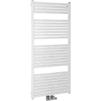 Aqualine Tondi badkamerradiator 600x1330 mm, middenaansluiting, wit