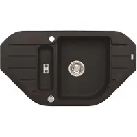 Alveus Niagara - Granieten spoelbak 90x50 cm, met draaiknopbediening, carbon 1090940