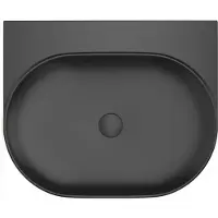 Ravak Yard - Wastafel 61x50 cm, zonder overloop, zonder kraangat, mat zwart XJX0D060000