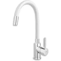 Novaservis Ferro - Keukenkraan met flexibele arm, wit/chroom 70710,0B