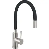 Novaservis Ferro - Wastafelkraan met flexibele arm, zwart/RVS 70710,4C