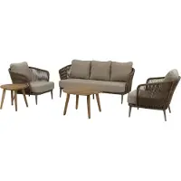 Intratuin 5-zits Loungeset Kelly Taupe Met Lena Naturel