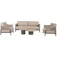 4SO Savanne loungeset met Sofie coffeetafels terre 50 x 60 cm & 70 x 80 cm