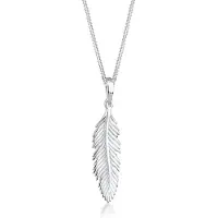 Elli - Halsketting - Dames Veer Hanger Boho Festival in 925 Sterling Zilver - Dames