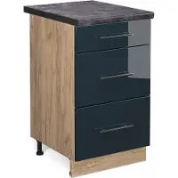 Vicco Fame-Line Keukenkasten – 50 cm, WB Antraciet Donkerblauw hoogglans