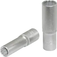 Ks Tools doornut met 12 kanten, 3/8 inch, lang