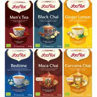 Yogi tea - De 6 Beste Smaken voor Mannen - Cafeïnevrije Biologische Kruidenthee - ideale cadeau voor mannen - 6 Pakjes van 17 Theezakjes