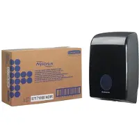 Kimberly-clark Aquarius-papierhanddoekdispenser 7171, voor gevouwen papieren handdoeken, L 399 x B 265 x H 136 mm, kunststof, zwart
