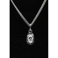 MOOYE ® - Collectie Zilveren Jockey cap ketting hanger - klein