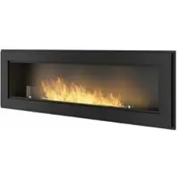 SOLOLED Frame 1500 SimpleFire inbouwbioethanolkachel met glas - matzwart