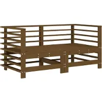 vidaXL Tuinhoekbanken 2 st massief grenenhout honingbruin