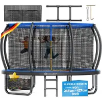 Kesser Trampoline Ø 427cm met veiligheidsnet en ladder voor kinderen max. 150kg