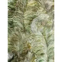 Profhome Exclusief behang 822203 vinylbehang gestempeld met veren glimmend groen loofgroen goud bruingroen 5,33 m2
