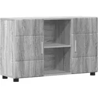 vidaXL Dressoir FLORIN 88,5 x 30,5 x 55,5 cm Grijs Sonoma Bewerkt hout