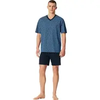 Schiesser Pyjama kort 'Comfort Nightwear' blauw / navy