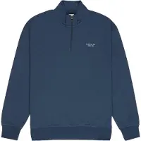 Element - Sweatshirts - Co Emb Quarter Zip Sweatshirt Dark Denim voor Heren van Katoen - Maat L - Marine blauw