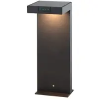 KLEWE LED lamp op zonne-energie ALA GROUND MINI, antraciet, 40 cm, IP65 MINI, zwart, Aluminium, Modern, Solar buitenverlichting