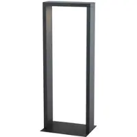 KLEWE LED lamp op zonne-energie AXIS MAXI, antraciet, 65 cm, aluminium, IP65, zwart, Aluminium, Modern, Solar buitenverlichting