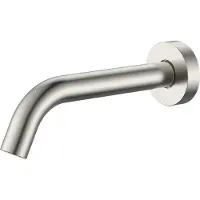 Alvoro Aura Baduitloop - Geborsteld Rvs - Messing - Kranen, Badkranen, Baduitlopen - 5404024125186