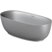 Riho Vrijstaand ligbad phatos free 170x80x57 cm incl. Pop up waste, sifon en afvoer stone grey