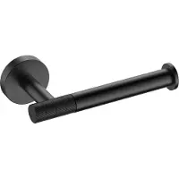 Alvoro Aura Toiletrolhouder - Mat Zwart PVD - RVS 304 - Accessoires, Toilet accessoires, Toiletrolhouders - 5404024128569