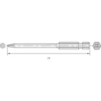 Bernstein 6-IP20-75 Torx-bit IP 20 HRC-staal Hooggelegeerd E 6.3 6 stuk(s)