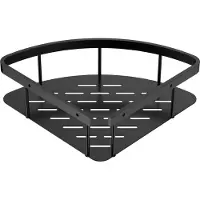 Alvoro Aura Hoek Douchekorf 22x7x22cm - Mat Zwart PVD - RVS 304 - Accessoires, Douche Accessoires, Doucherekken - 5404024128170