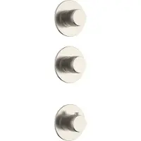 Alvoro Aura Afbouwdeel Voor Inbouw Thermostaat Met 2 Stopkranen - Geborsteld Rvs - Kranen, Badkranen, Inbouw Badkranen - 5404024125506