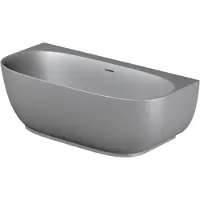 Riho Half Vrijstaand Ligbad Phatos B2W 170x80x57 cm Incl. Pop Up Waste, Sifon en Afvoer Stone Grey